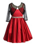 Just Kids Girls Satin Dress with Rhinestone Belt and Sheer Embroidered Bolero, Sizes 4-14 - SophiasStyle.com